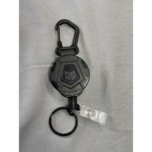 MNGARISTA Retractable Badge Holder, Heavy Duty Carabiner Keychain, Black